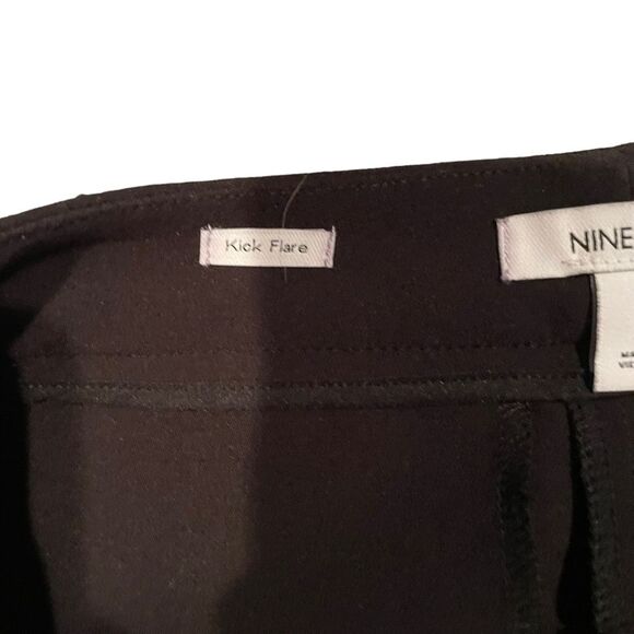 Brand New Nine West Kick Flare High Rise Suiting Pants size 8 in Dull Black - Picture 8 of 10